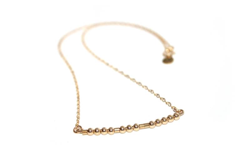Breathe/Morse Code Perlenkette | 14K Gold Filled - Breathe Halskette, Just Breathe, Beaded Breathe/Morse Code Perlenkette | 14K Gold Filled - Breathe Halskette, Just Breathe, Beaded von ShopGuyBlanco