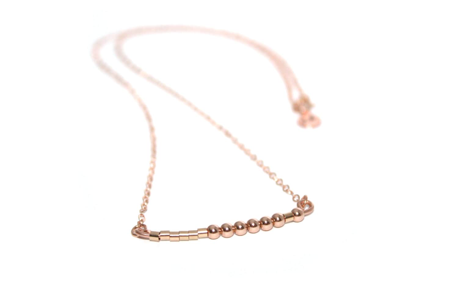 Custom/Name, Wort Oder Initialen Morse Code Kette Halskette | Roségold Filled - Personalisierte Halskette, Personalisierter Custom/Name, Wort Oder Initialen Morse Code Kette Halskette | Roségold Filled - Personalisierte Halskette, Personalisierter von ShopGuyBlanco