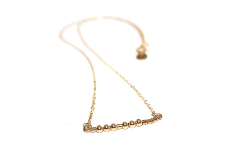 Dream/Morse Code Perlenkette | 14K Gold Filled - Traumkette, Traum Halskette, Traumperlen Dreamperlen Dreamer Dream/Morse Code Perlenkette | 14K Gold Filled - Traumkette, Traum Halskette, Traumperlen Dreamperlen Dreamer von ShopGuyBlanco