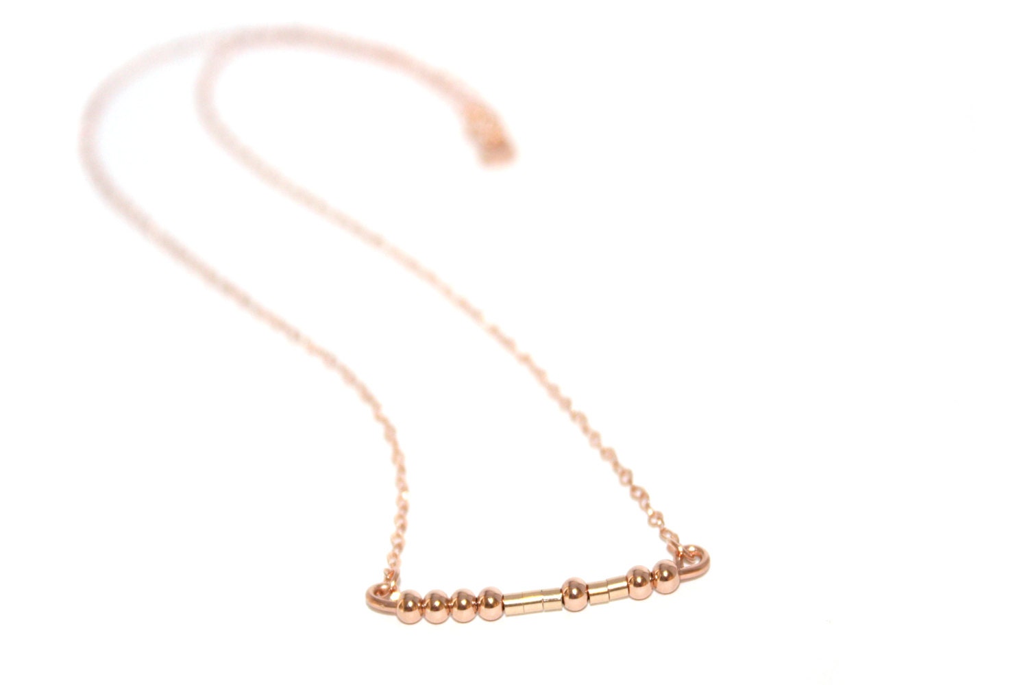 Hope/Morse Code Kette | Roségold Filled, 14K Gold Sterling Silber - Hope Halskette, Halskette Hope/Morse Code Kette | Roségold Filled, 14K Gold Sterling Silber - Hope Halskette, Halskette von ShopGuyBlanco