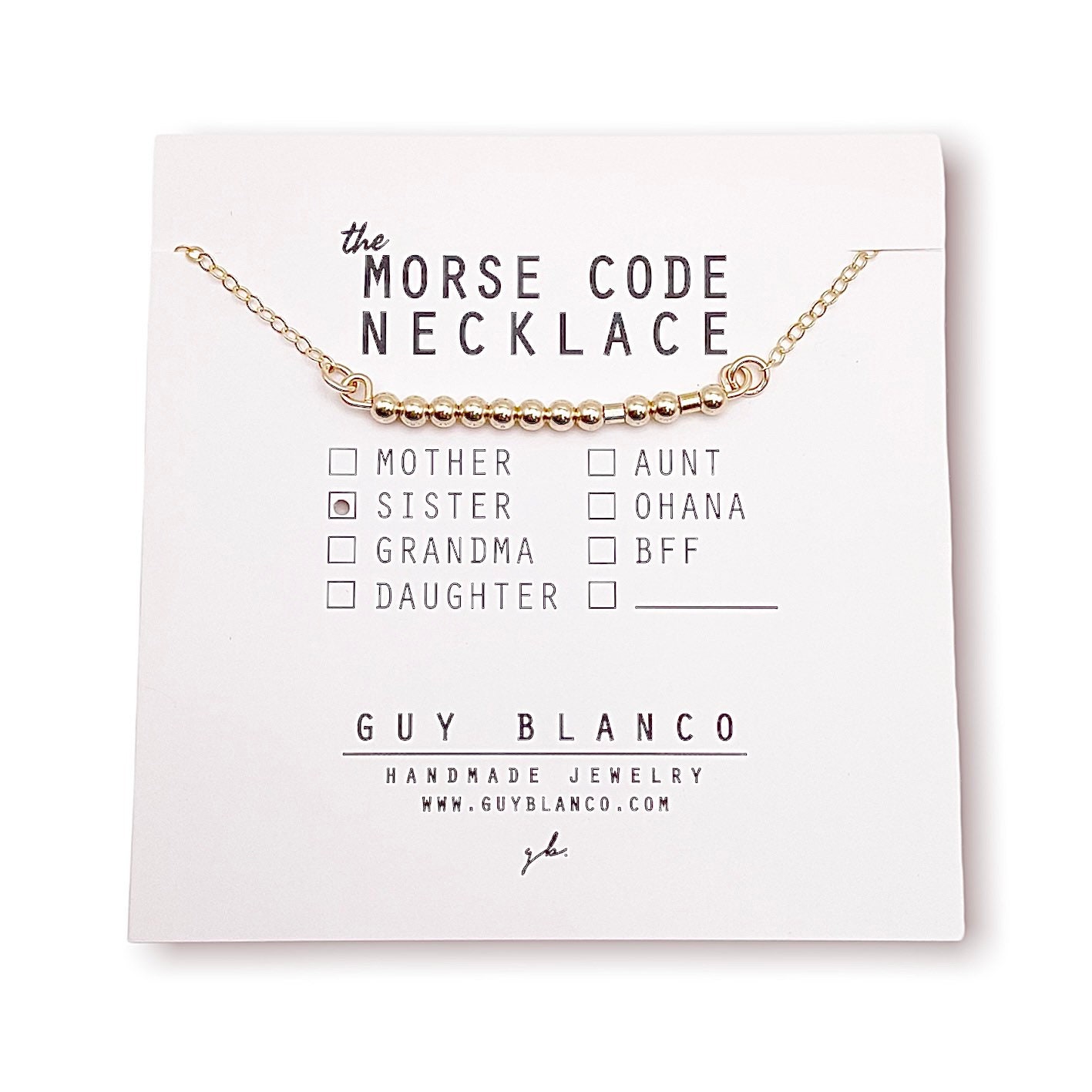 Schwester // Morse Code Perlenkette | 14K Gold Filled - Schwester Halskette, Geschenk, Schwestern Halskette Schwester // Morse Code Perlenkette | 14K Gold Filled - Schwester Halskette, Geschenk, Schwestern Halskette von ShopGuyBlanco