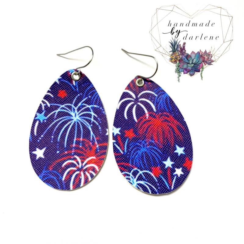Americana Ohrringe, Eis Am Stiel Feuerwerk 4. Juli Rot, Weiß Und Blau Americana Ohrringe, Eis Am Stiel Feuerwerk 4. Juli Rot, Weiß Und Blau von ShopHandmadebyDar