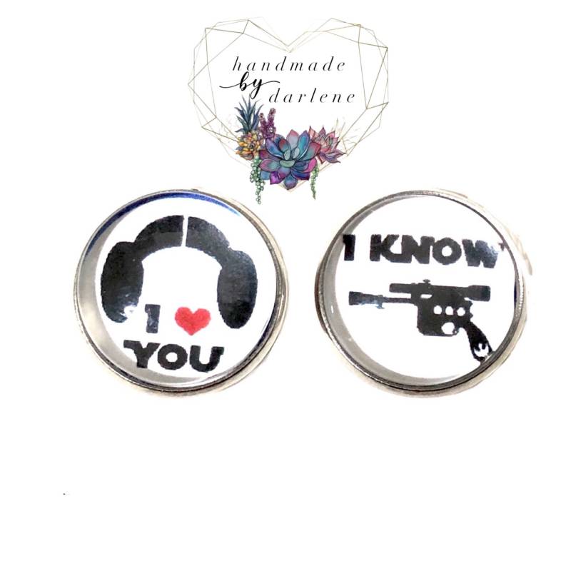 Charakter Ohrringe, Ich Liebe Dich, Ich Weiß, Space Ohrstecker Charakter Ohrringe, Ich Liebe Dich, Ich Weiß, Space Ohrstecker von ShopHandmadebyDar