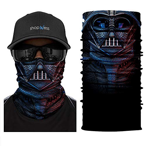 ShopINess Unisex Neckwarmer Multifunktions Schlauchtuch für Motorrad Bikes Sport Festival Halloween Karneval D. V. Style von ShopINess