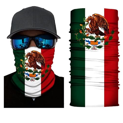 ShopINess Unisex Erwachsene Multifunktions Schlauchschal Halswärmer Neckwarmer Flaggen-Stil Fußball Weltmeisterschaft (Mexiko) von ShopINess