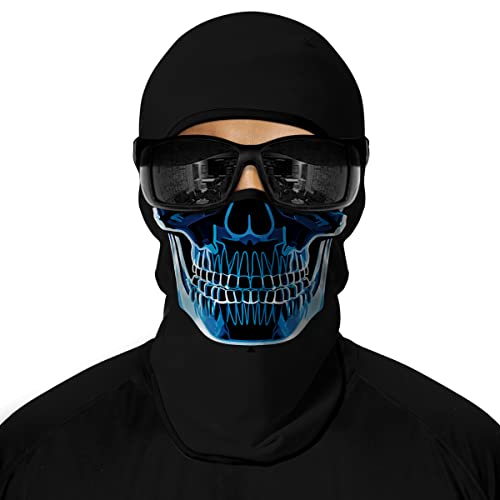 ShopINess 3D Schädel-Design Totenkopf Sturmhaube für Erwachsene, Unisex, Biker, Sportler und Outdoor-Aktivitäten, Festivals und Halloween Totenschädel (Scanner) von ShopINess
