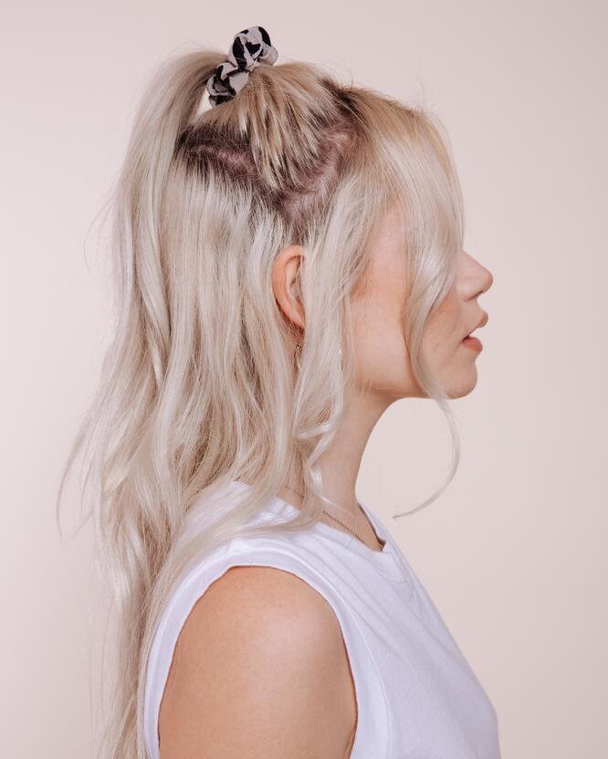 Mini Silk Scrunchie - Teufel in Tarnung Silber von ShopImWithTheBand