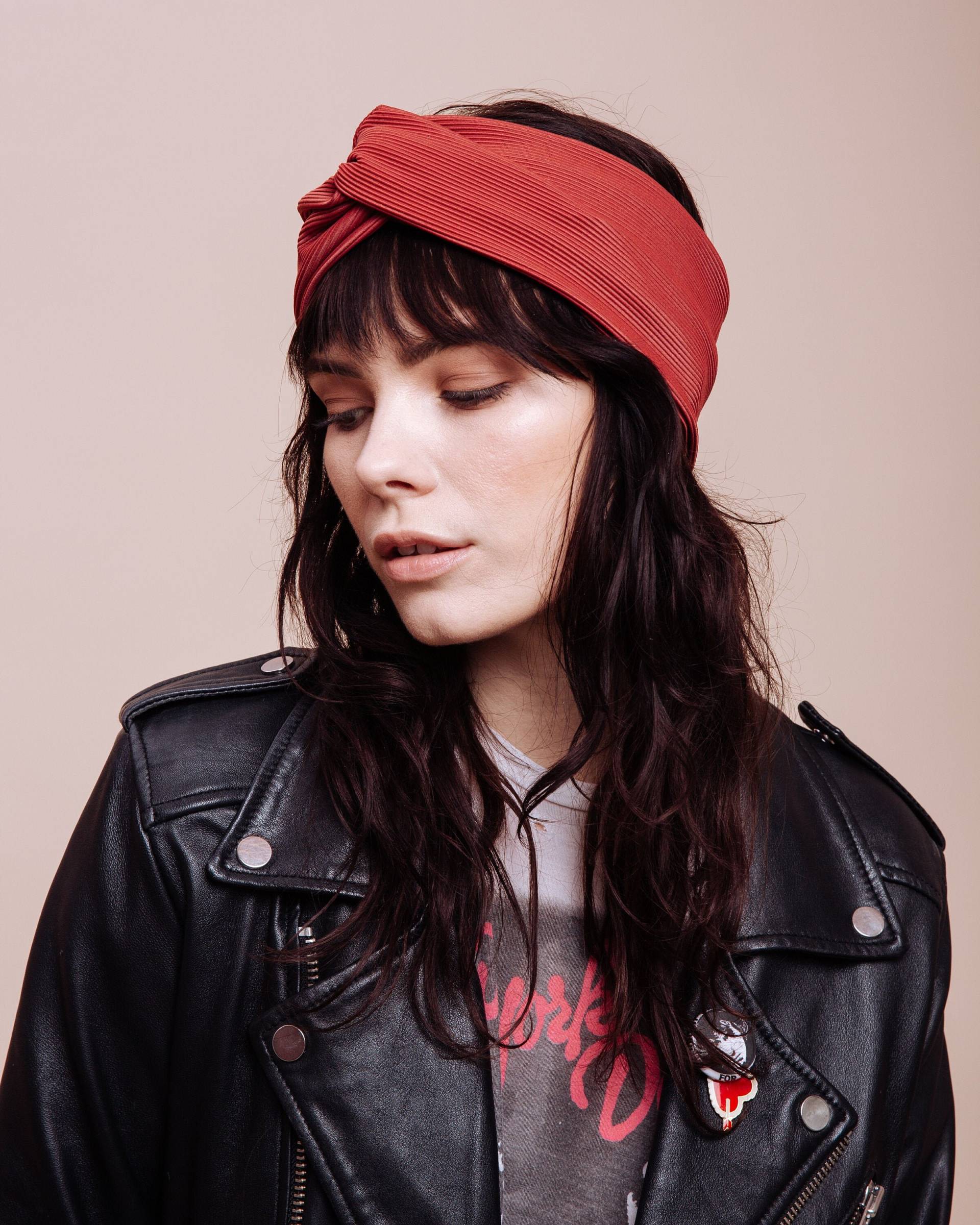 Ribbed Turban-Red Rock von ShopImWithTheBand