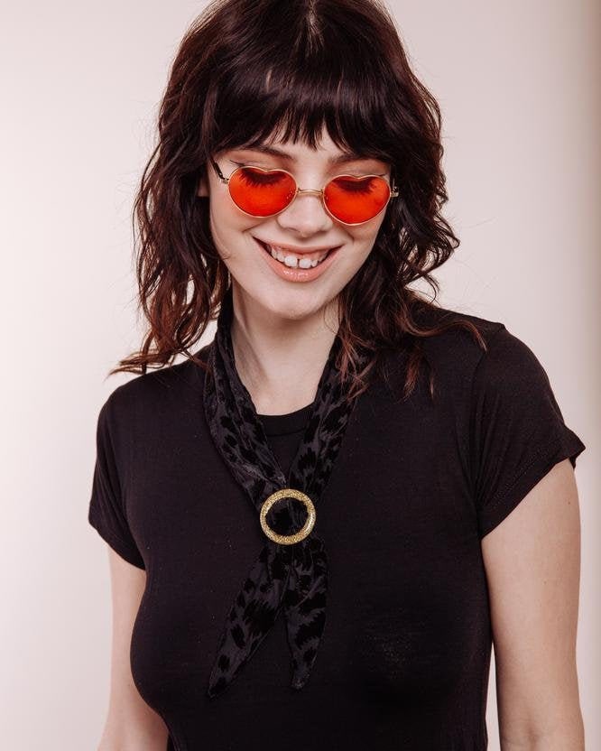 Samt Schal Zum Binden - Foxey Lady Schwarz von ShopImWithTheBand