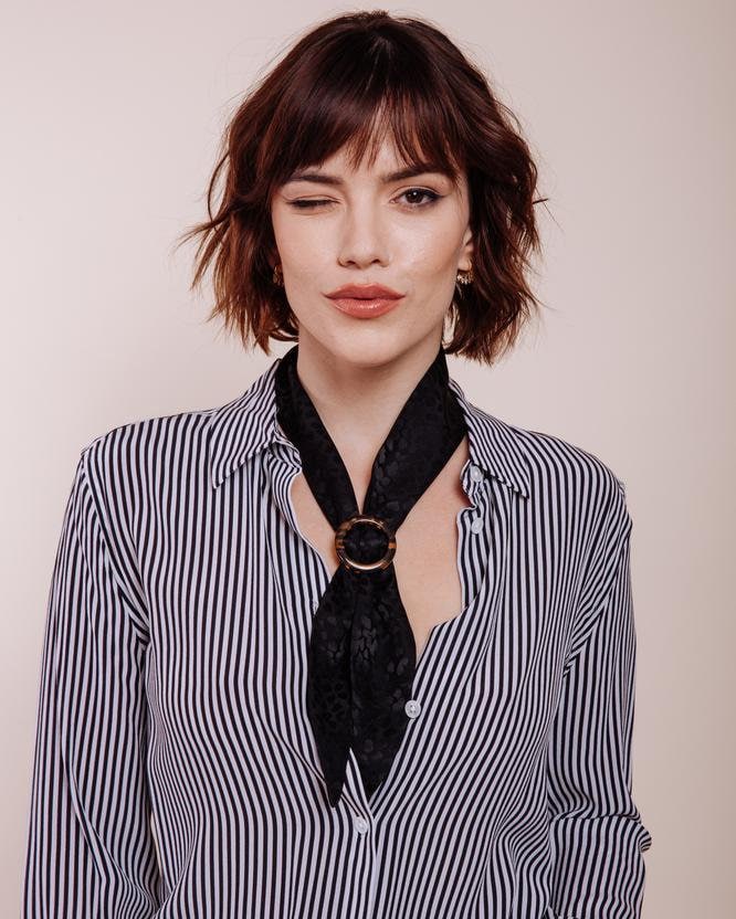 Seiden Schal Krawatte - Tiny Dancer Black von ShopImWithTheBand