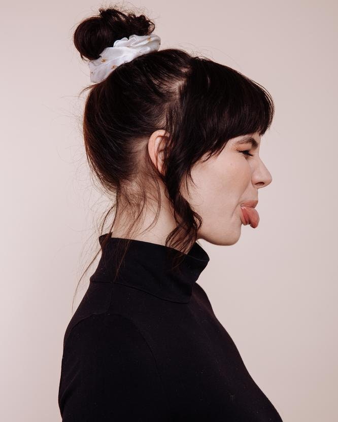 Seiden Scrunchie - The Thunders White von ShopImWithTheBand