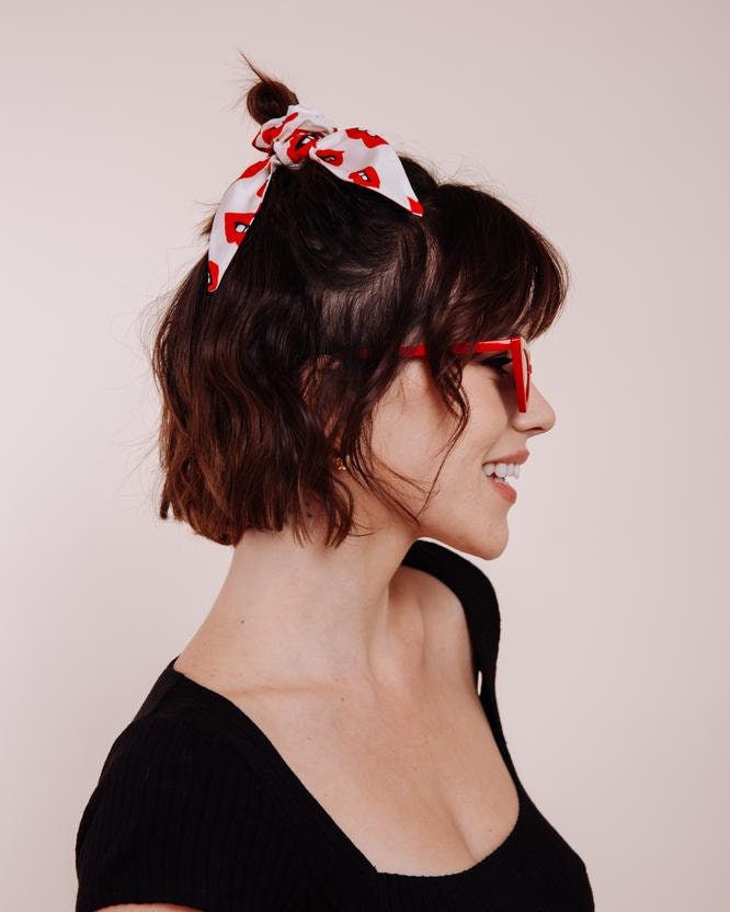 Seiden Scrunchie Krawatte - Chatterbox von ShopImWithTheBand