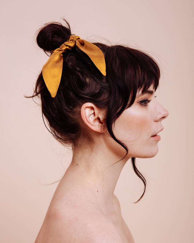 Seiden Scrunchie Krawatte - Ringelblume von ShopImWithTheBand