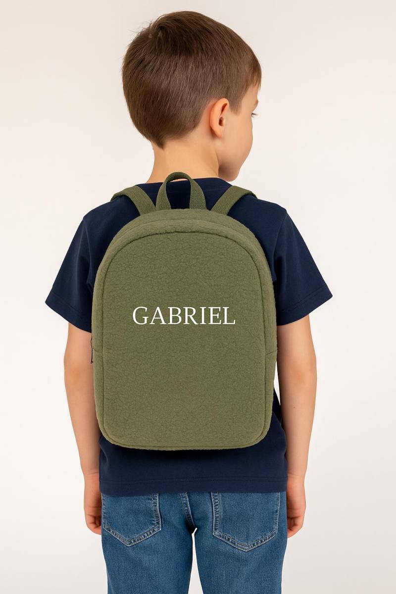 Rucksack Aus Teddyfleece Kostenlos Personalisiert | Kinderrucksack Mit Namen Kindergarten Geschenk Bunt von ShopJilou