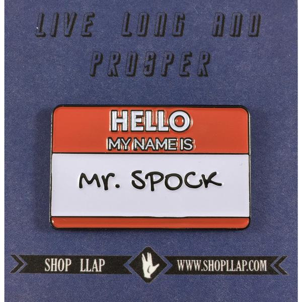 Hello My Name Is Mr. Spock - Anstecknadel Mit Namen von ShopLLAP
