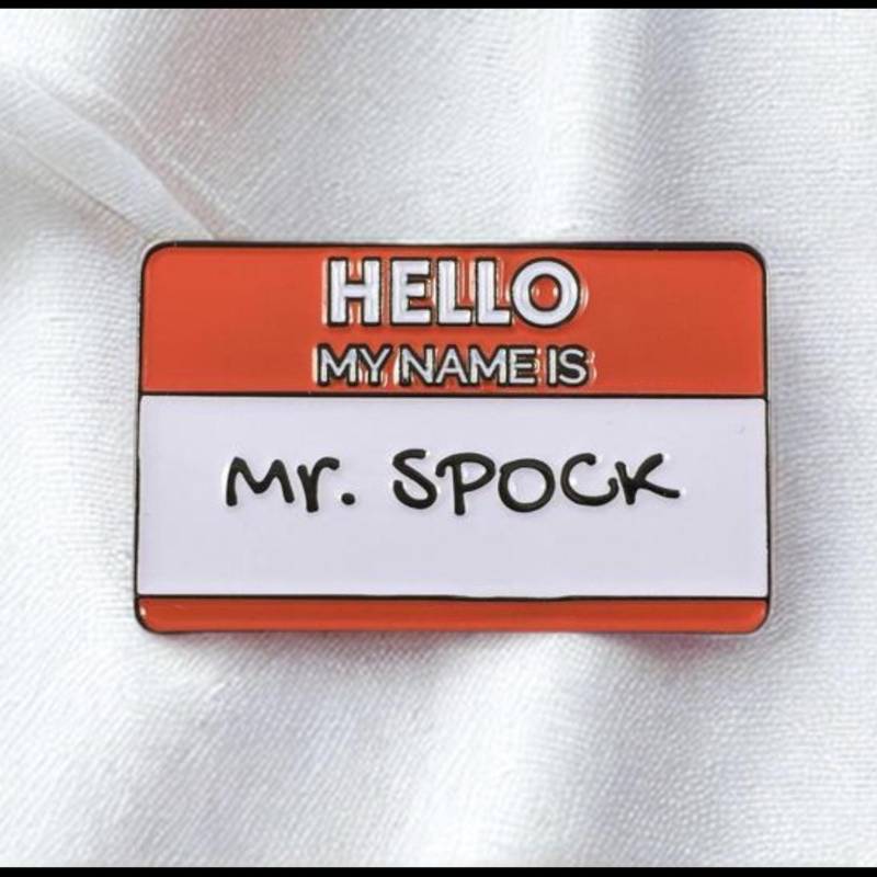 Hello My Name Is Mr. Spock - Anstecknadel Mit Namen von ShopLLAP