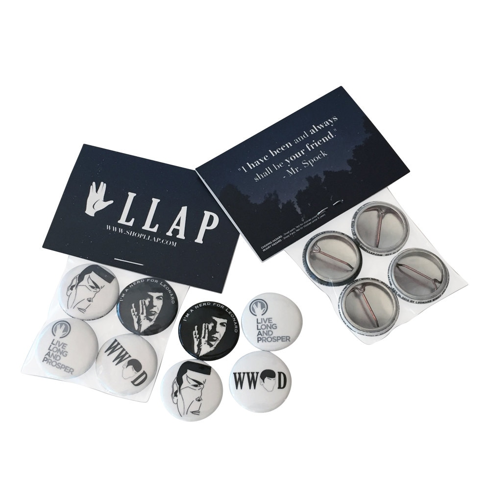 Spock & Leonard Nimoy Pin Buttons - 4Er Pack von ShopLLAP