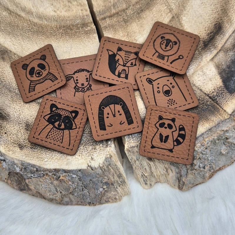 Kunstleder Patch, Label, Süße Tiere #1 von ShopLabelfy