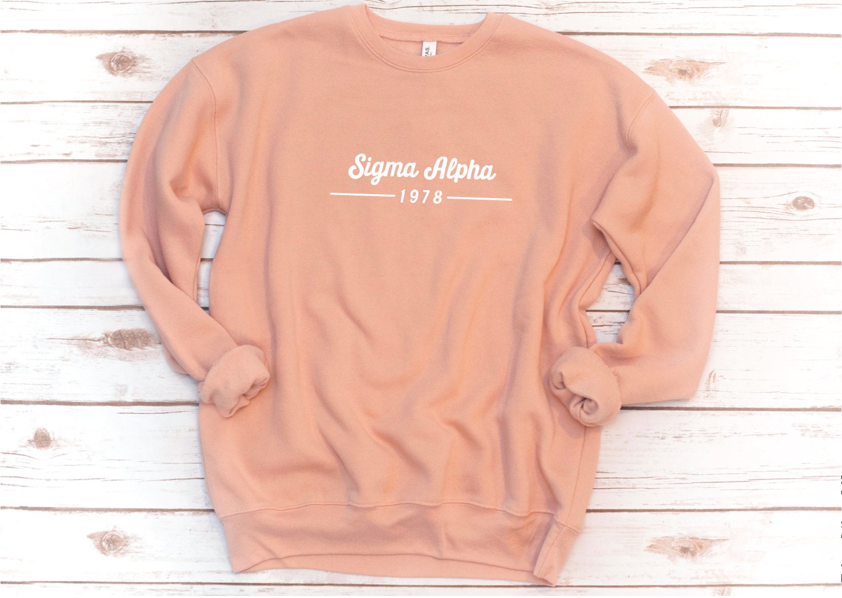 Sorority Sweatshirt, Jahr, Unisex Crew Fleece, Shirts, Alpha Elf Delta, Delta Phi Epsilon, Kappa von ShopLaurelandOlive