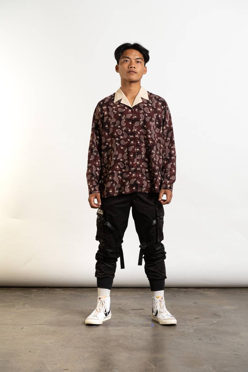 Schoko Paisley Suji Kim Langarm Hemd von ShopLibertysHeart