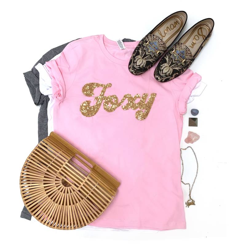 Foxy Shirt/Pailletten Patch Geschenk Vintage T Retro Süße Frauen Grafik T-Shirt Sommer Glitzer von ShopLoveAndBambii