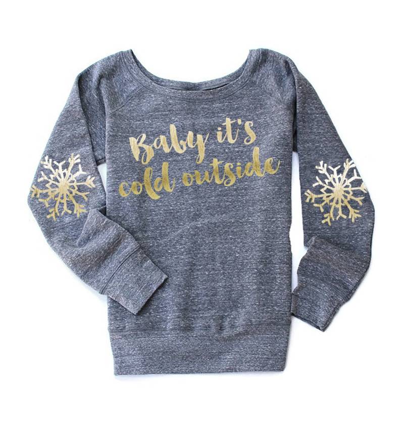Weihnachtspullover. Babys, Es Ist Kalt Draußen. Weihnachts Shirts. Urlaub Sweatshirt. Geschenk Für Frauen. Weihnachtsgeschenk Her. Ellenbogen von ShopLoveAndBambii