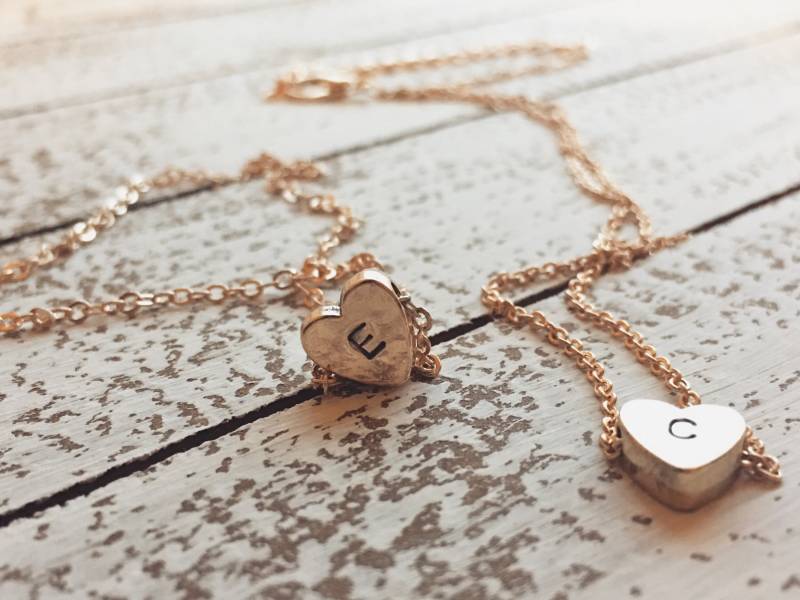 Süße Zierliche Beste Freundin Halskette Freundschaft Gold Und Silber Bbf Bestie Herz Zwei Halsketten Set von ShopLoveandWar