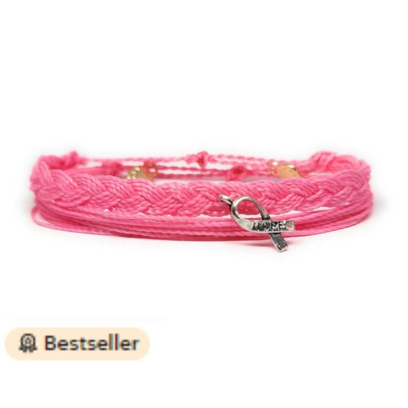 Brustkrebs Bewusstsein Armbänder, Von Mabuhay Bracelets® | Zur Unterstützung Der Geliebten Menschen, Die Gegen Krebs Kämpfen, Spenden Sammeln von ShopMabuhayBracelets