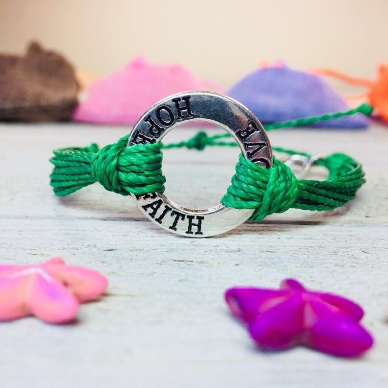 Leber-Krebs-Bewusstseins-Armband, Zur Unterstützung Von Geliebten, Die Gegen Krebs Kämpfen, Fund Raising, Perfekt Für Geschenk Geben, Liebe von ShopMabuhayBracelets