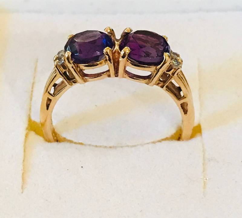 Februar Geburtsstein-Amethyst Und Diamant Ring 14K Fine Estate Schmuck Februar Geburtsstein-Amethyst Und Diamant Ring 14K Fine Estate Schmuck von ShopMarieFrance