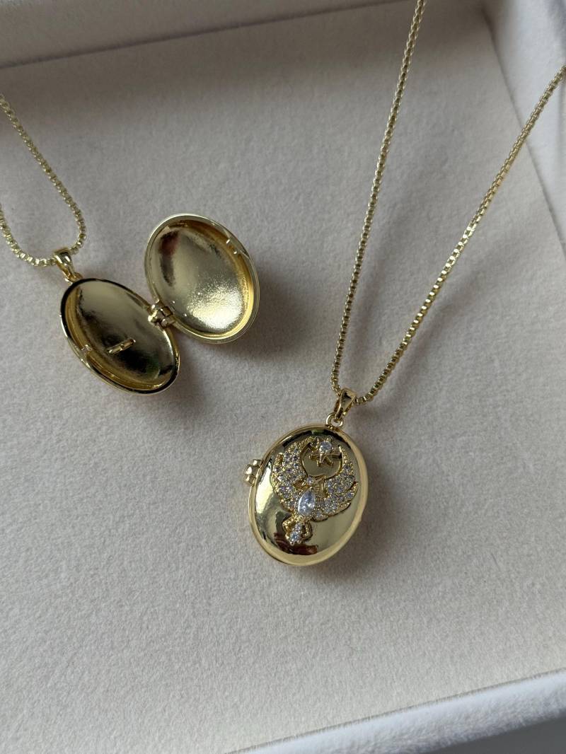 Phoenix | Medaillon Anhänger Alya Kette Uzak Sehir Tv Serie von ShopMerakiDe