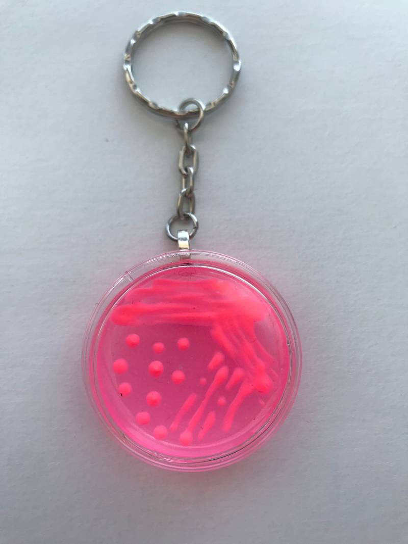 E.coli Mac Petrischale Schlüsselanhänger/Mikrobiologie Agar Kunst Bakterien Science Lab Geschenk Wissenschafts von ShopMicrobi
