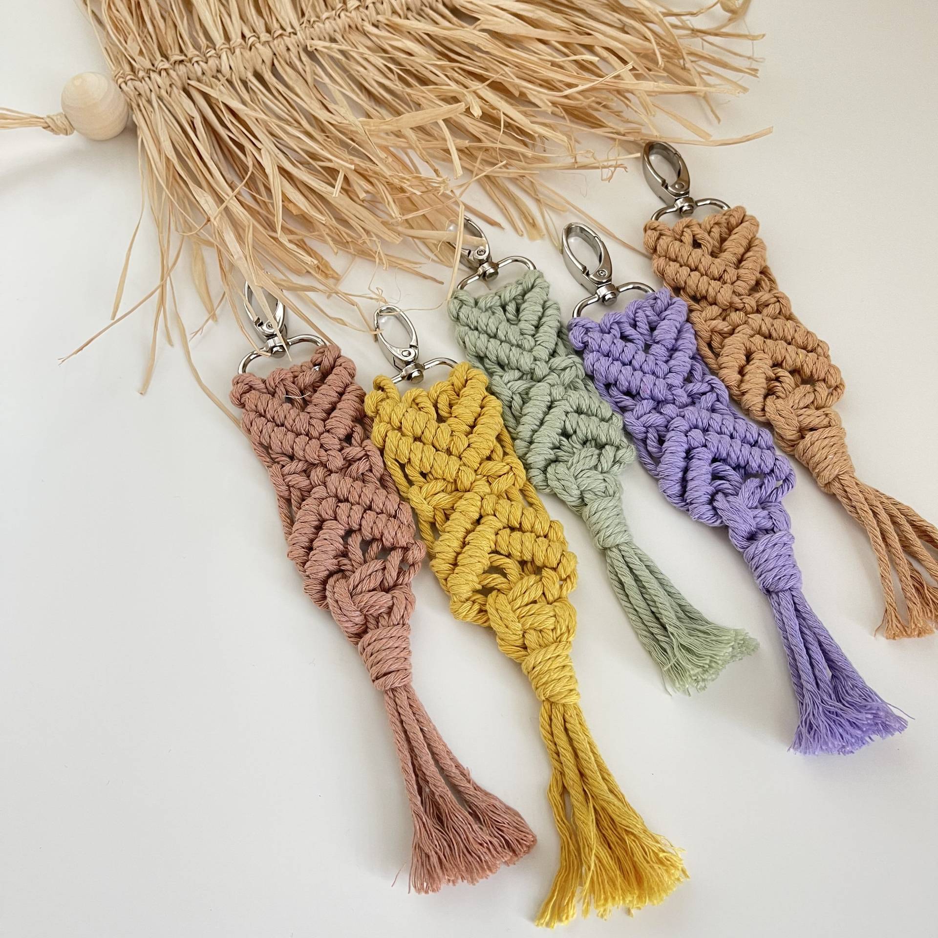 Boho Makramee Schlüsselanhänger 100% Baumwolle Schlüsselanhänger Boho Makramee Schlüsselanhänger 100% Baumwolle Schlüsselanhänger von ShopMyra