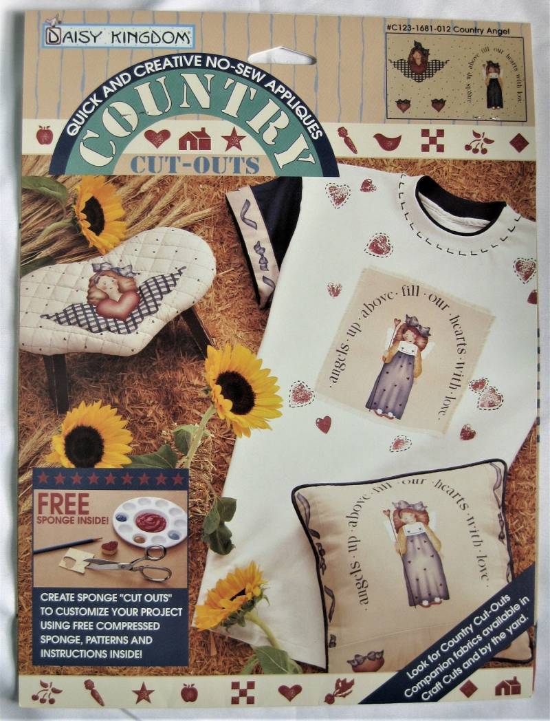 Daisy Kingdom Country Cut-Outs No Sew Applique Angels C123-1681-012 von ShopPattern