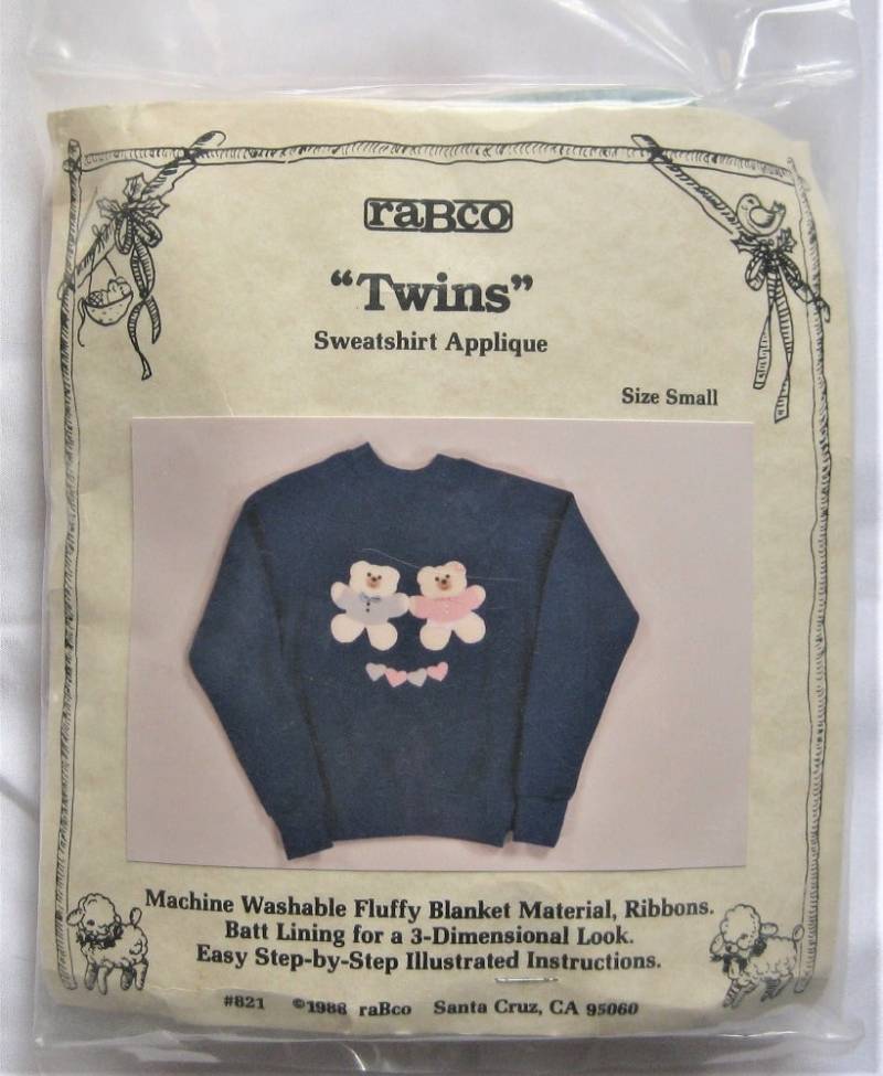 Sweatshirt Applikation Kit "Zwillinge" Größe Klein #821 von ShopPattern