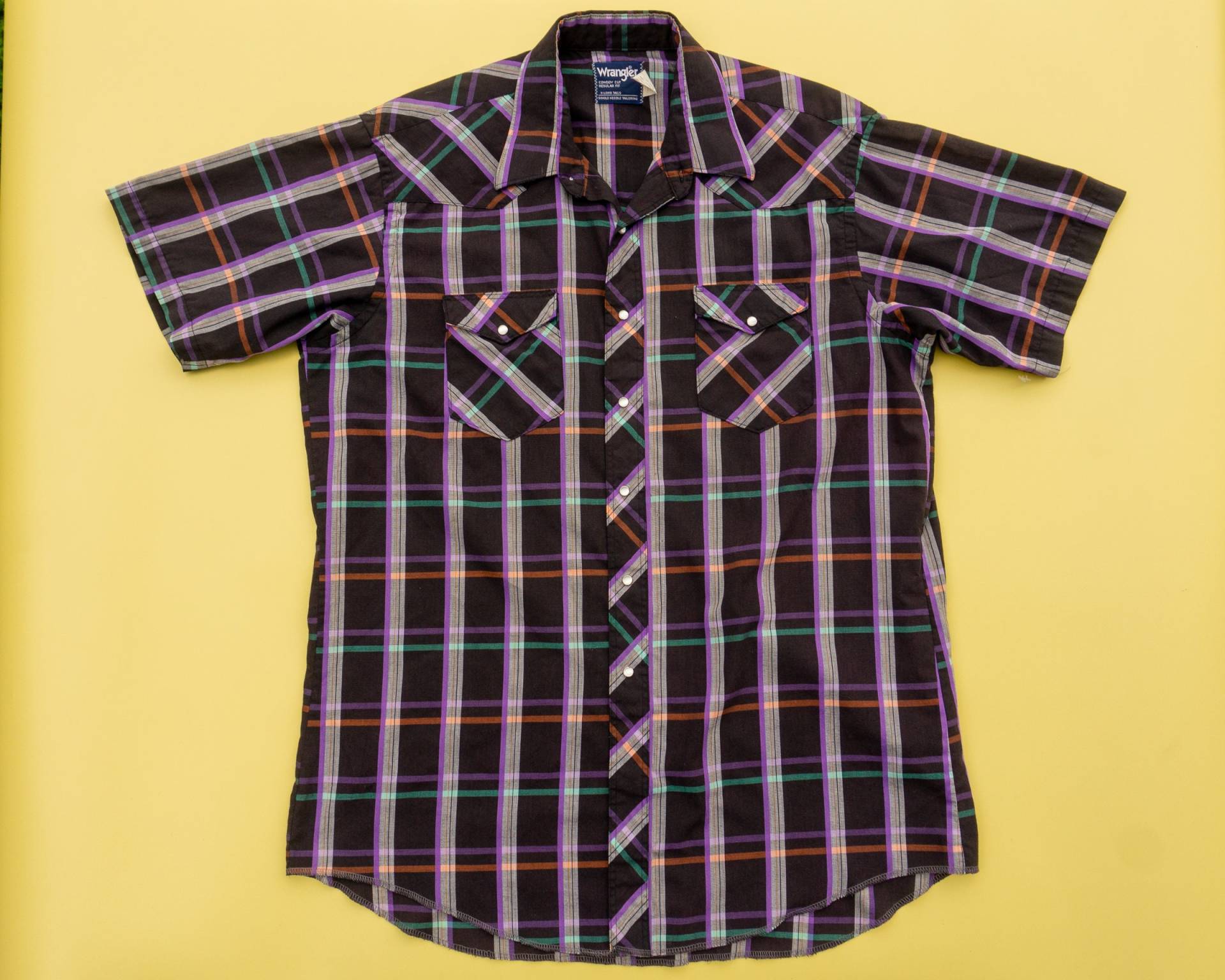 90Er Vintage Wrangler Kurzärmeliges Buttondown Shirt | Western Wear Cowboy Rockabilly von ShopSaviorClothing