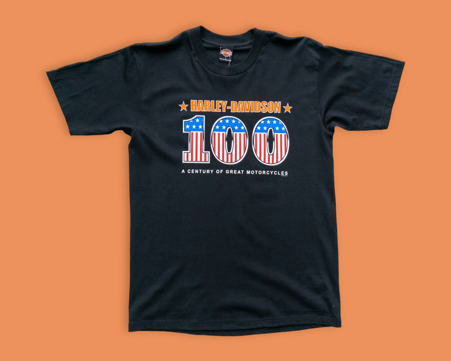 Deadstock Harley Davidson T-Shirt Schwarz Size L - 90Er Vintage Shirt Jahre Biker Retro Motorrad von ShopSaviorClothing