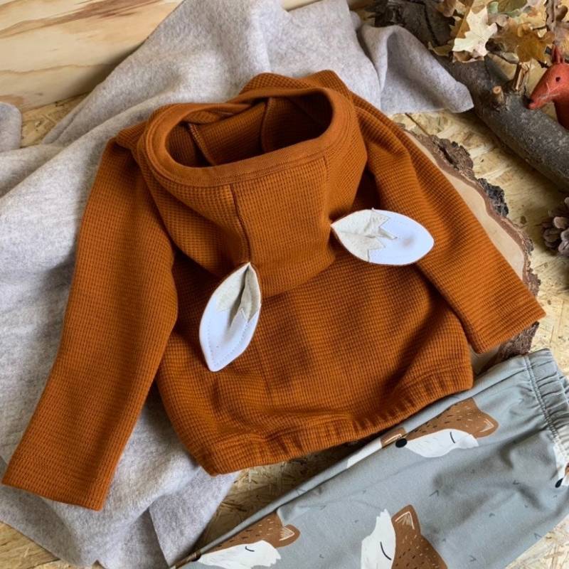 Hoodie Fuchs, Fuchspullover, Tierpullover, Mit Ohren, Pullover Handmade, Handmade Fuchs Kinder von ShopSchneckbert