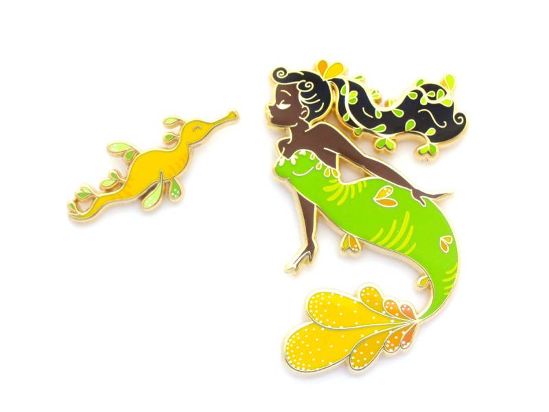 Sea Dragon Mermaid Pin Set Sea Dragon Mermaid Pin Set von ShopShoal