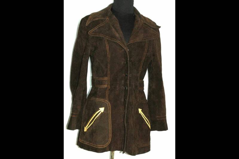 70Er Retro Western Leder Montgomery Ward Tannery Mantel Rough Side Out Wildleder Kaffee Braun 70Er Retro Western Leder Montgomery Ward Tannery Mantel Rough Side Out Wildleder Kaffee Braun von ShopSolas