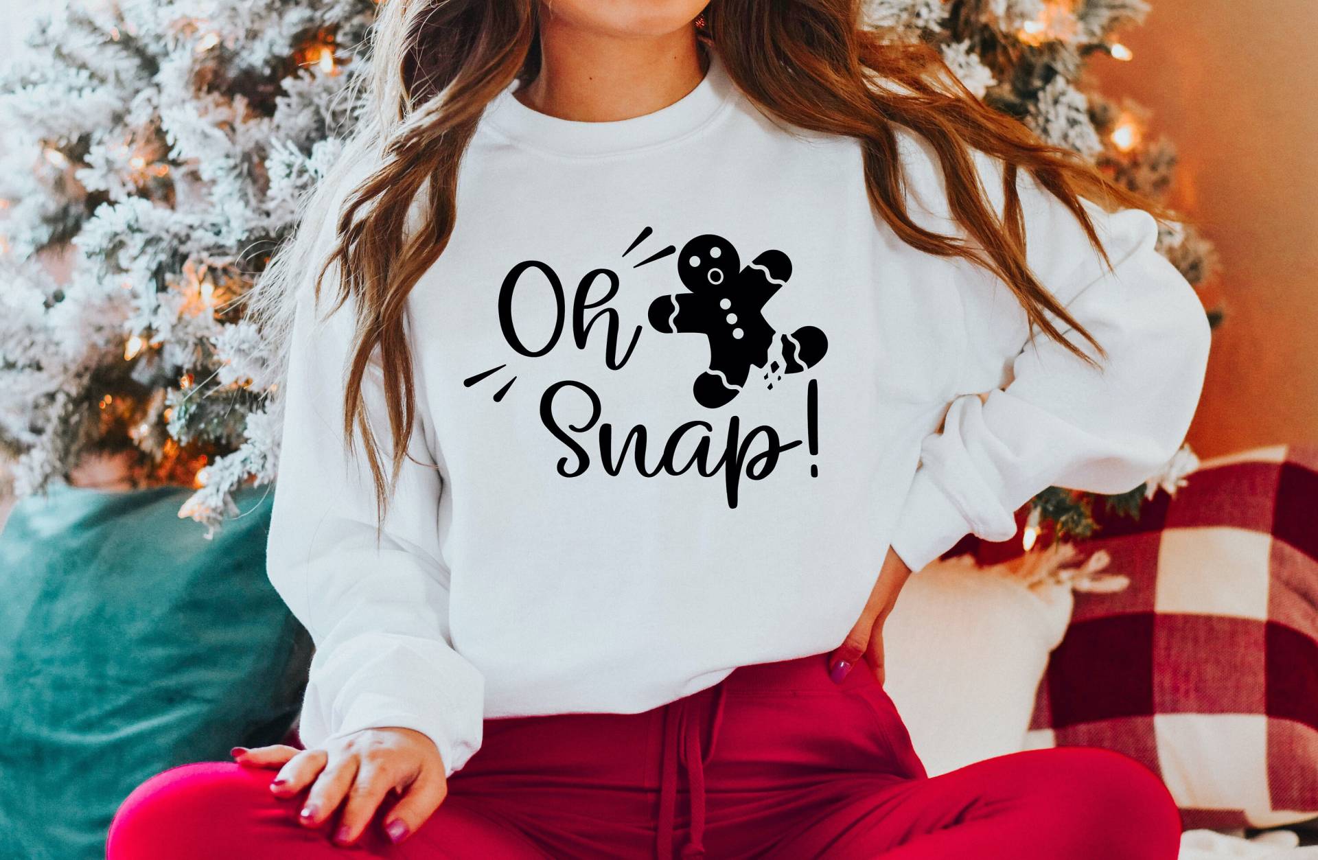 Oh Snap Christmas Langarm Rundhals Fleece Sweatshirt von ShopSouthernSassUS