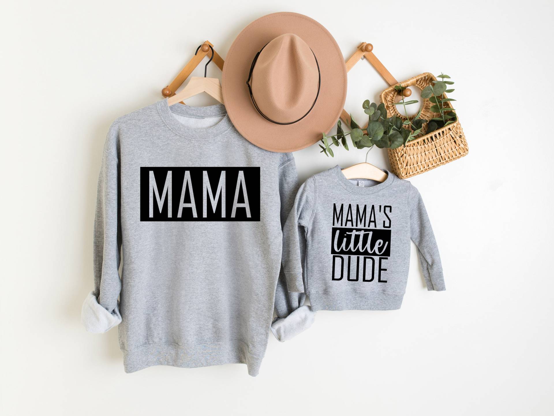 Passende Mama & Me | Mamas Kleiner Dude Langarm Rundhals Fleece Sweatshirt Set von ShopSouthernSassUS