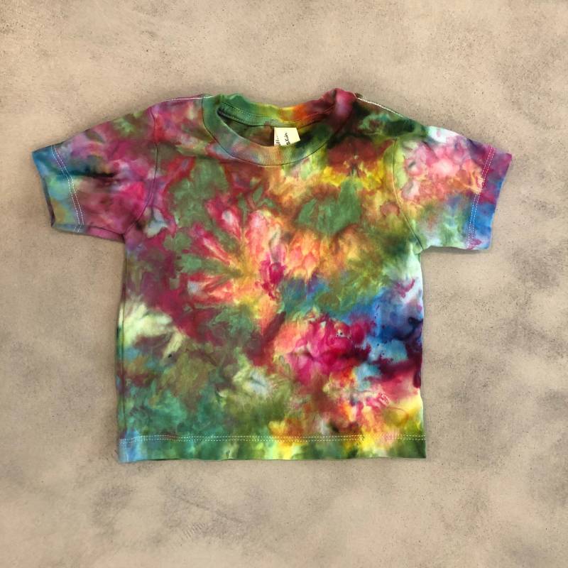stimmungsring Säugling Batik Baby T-Shirt Größen 6-24 M | Tocayo Handgefärbtes Regenbogen Baumwoll 6 12 18 24 von ShopTocayo