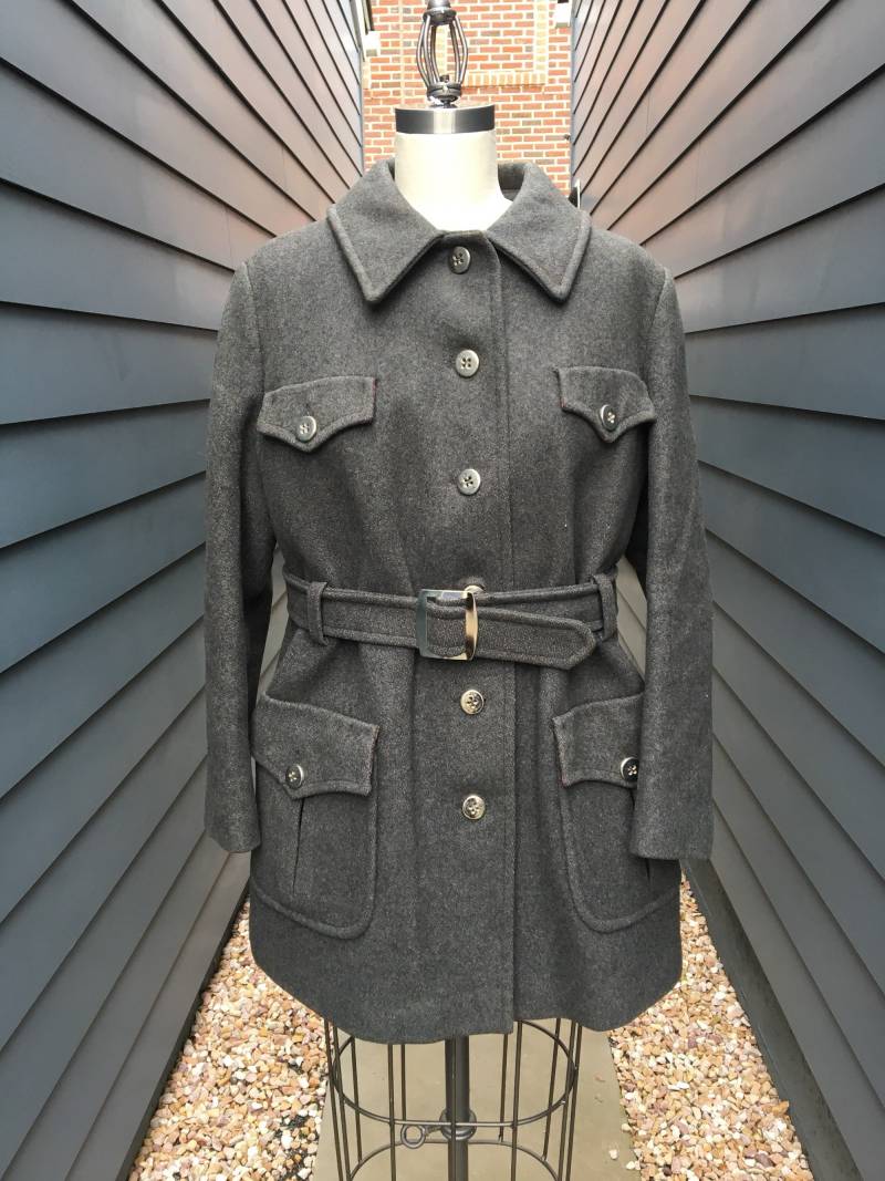 1970Er Jahre Wollmantel // Bintage Gürtel Mantel Vintage Wolljacke von ShopTogetherVintage