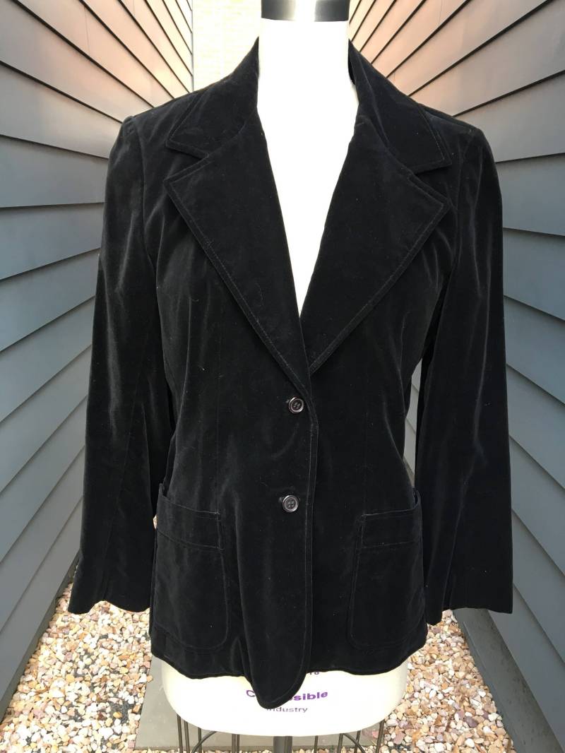 Vintage Samt Jacke // Blazer Baumwoll-Samt 1960Er Jahre von ShopTogetherVintage