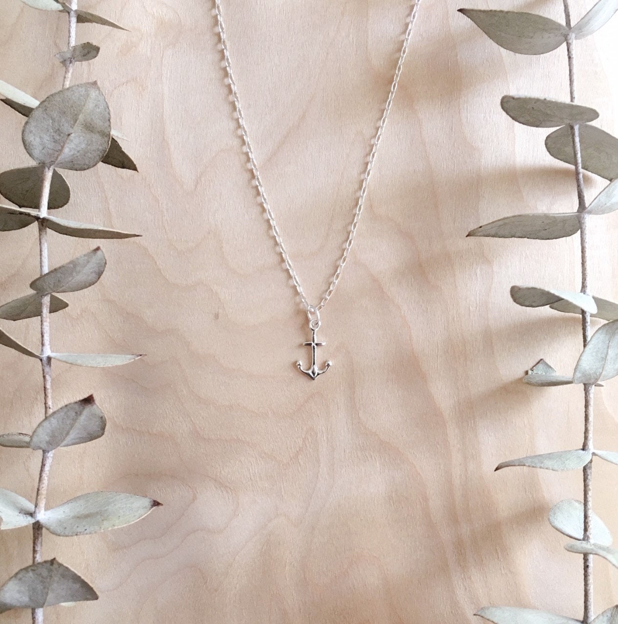 Zierliche Sterling Silber Kleine Anker Charm Halskette, Anhänger Halskette Zierliche Sterling Silber Kleine Anker Charm Halskette, Anhänger Halskette von ShopVelvetJewelry