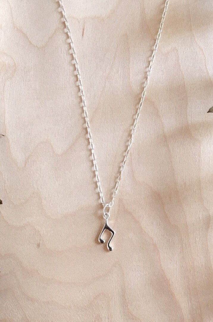 Zierliche Sterling Silber Kleine Musiknote Charm Halskette, Anhänger Halskette Zierliche Sterling Silber Kleine Musiknote Charm Halskette, Anhänger Halskette von ShopVelvetJewelry