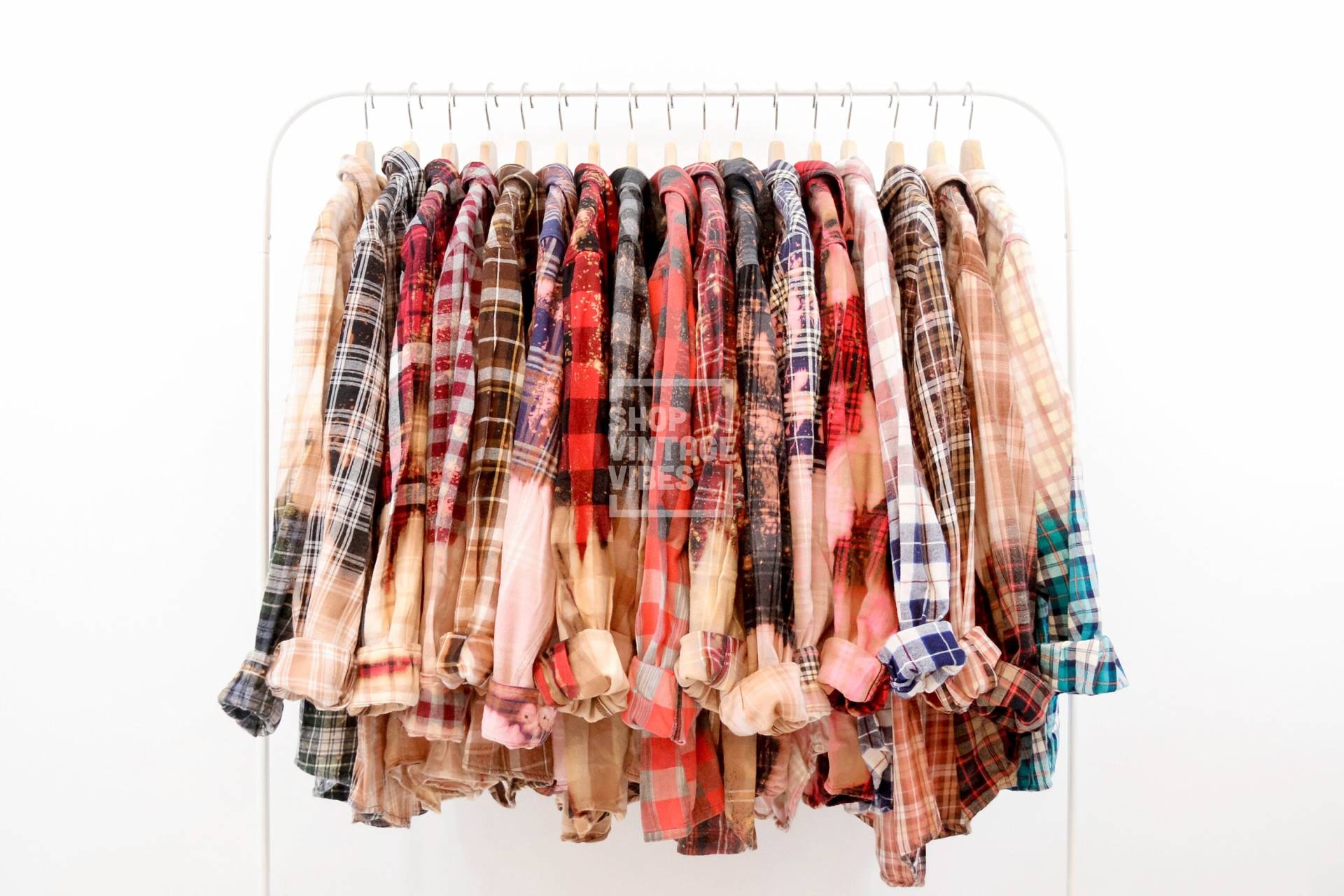 Vintage Distressed Bleiche Flanellhemden Vintage Distressed Bleiche Flanellhemden von ShopVintageVibes