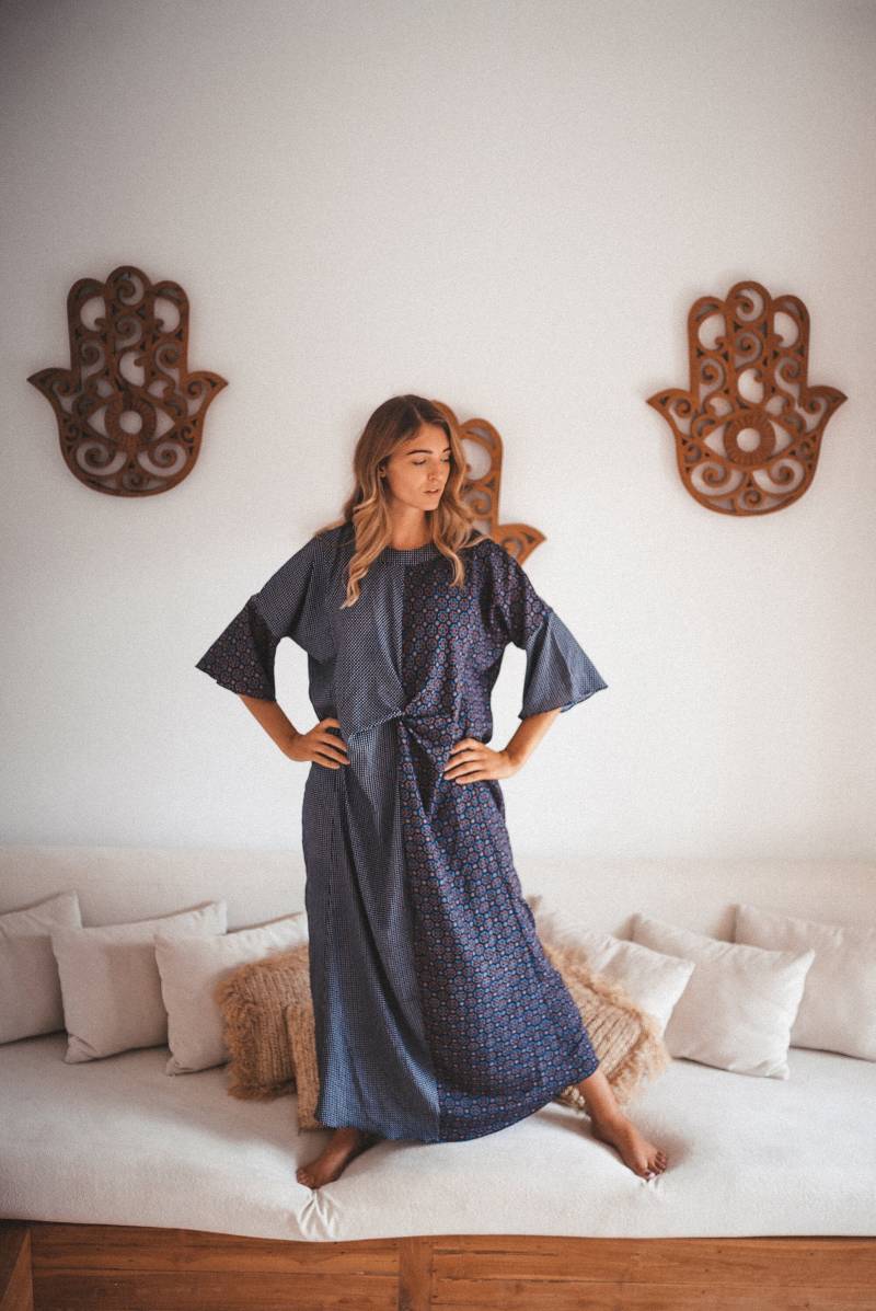 Maxi Kleid Mit Ärmeln Frauen Langes Hochzeit Gast Brautparty Geschenk Für Frau Frühling Kaftan Knöchel Länge Boho von ShopWanderBliss