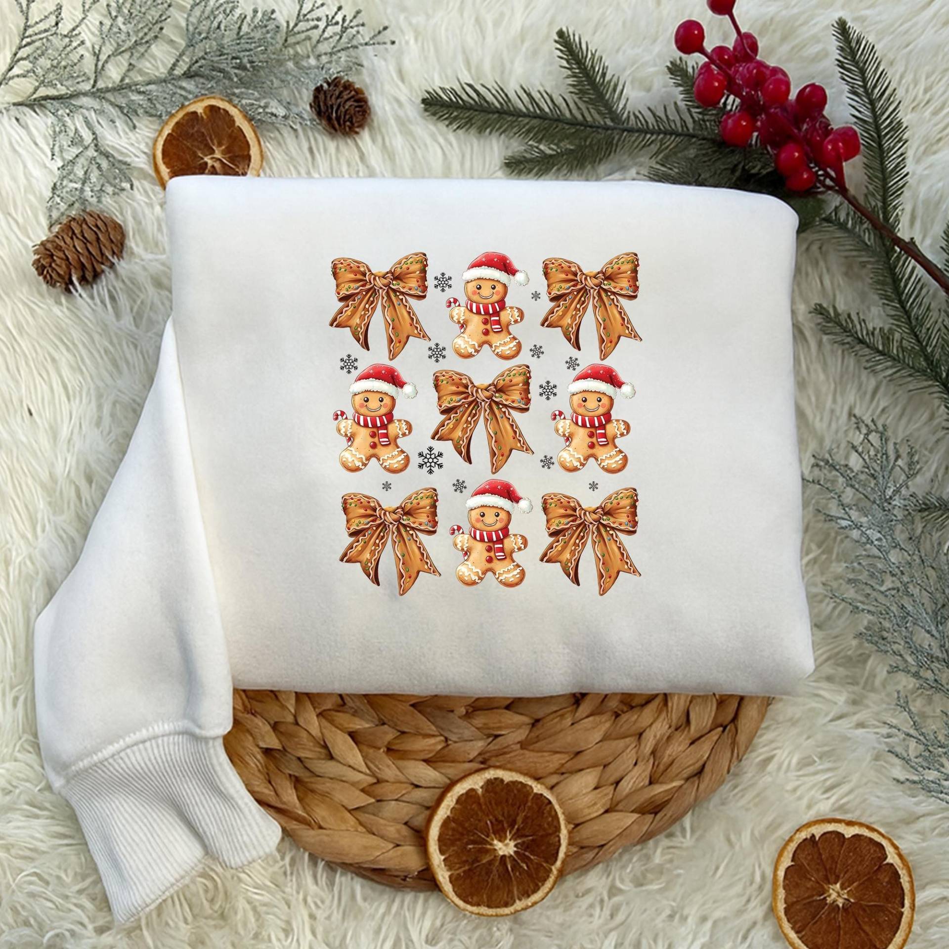 Gingerbread Weihnachts Shirt, Lebkuchenmann T-Shirt, Festliches Xmas Sweatshirt, Süßes Winter Pullover Geschenk Für Weihnachten von Shopbey